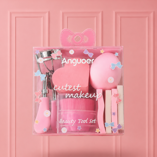 SET ENCRESPADOR PESTAÑAS + BROCHA + 6 POMOS AGE-140