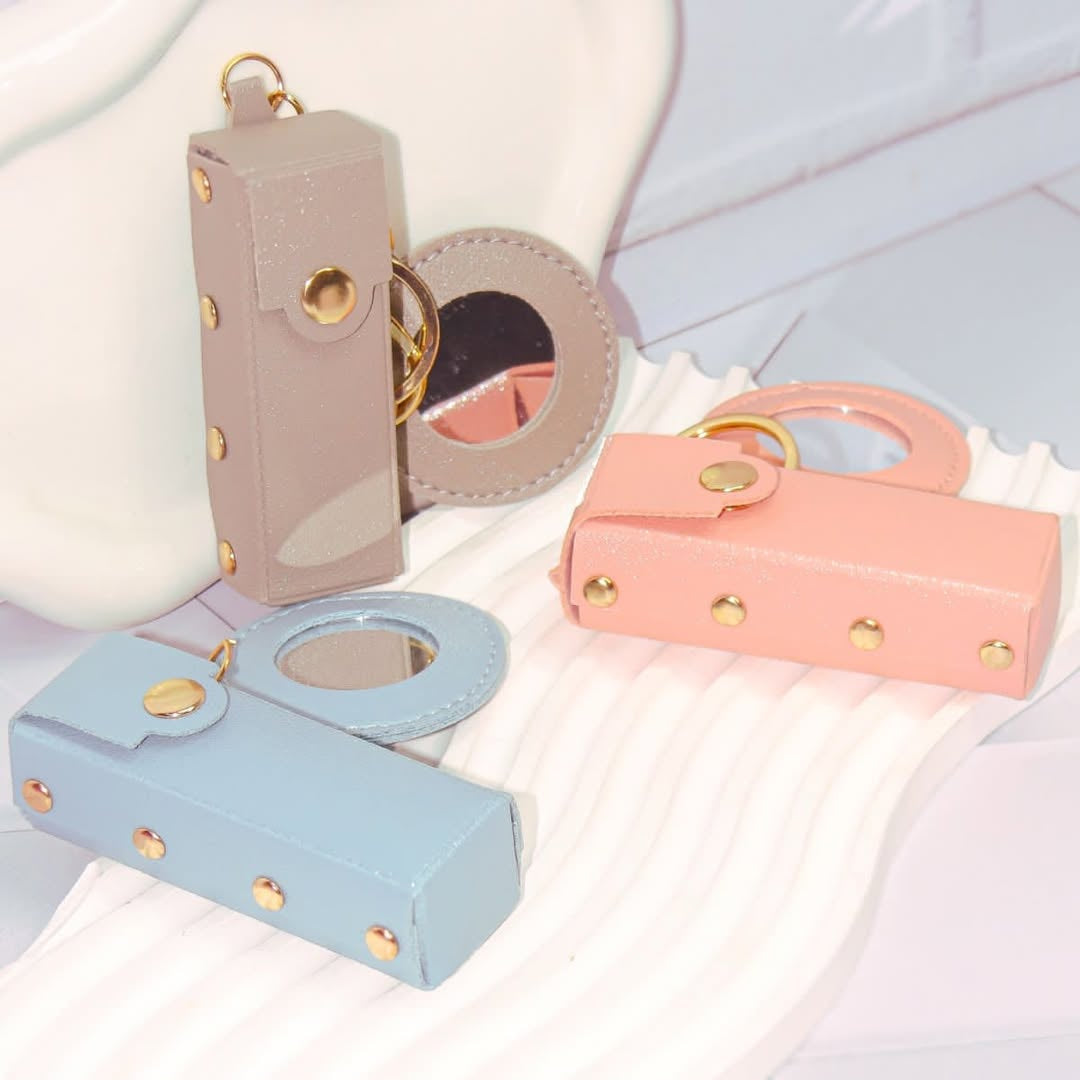 ESTUCHE LLAVERO PARA BRILLO CON ESPEJO