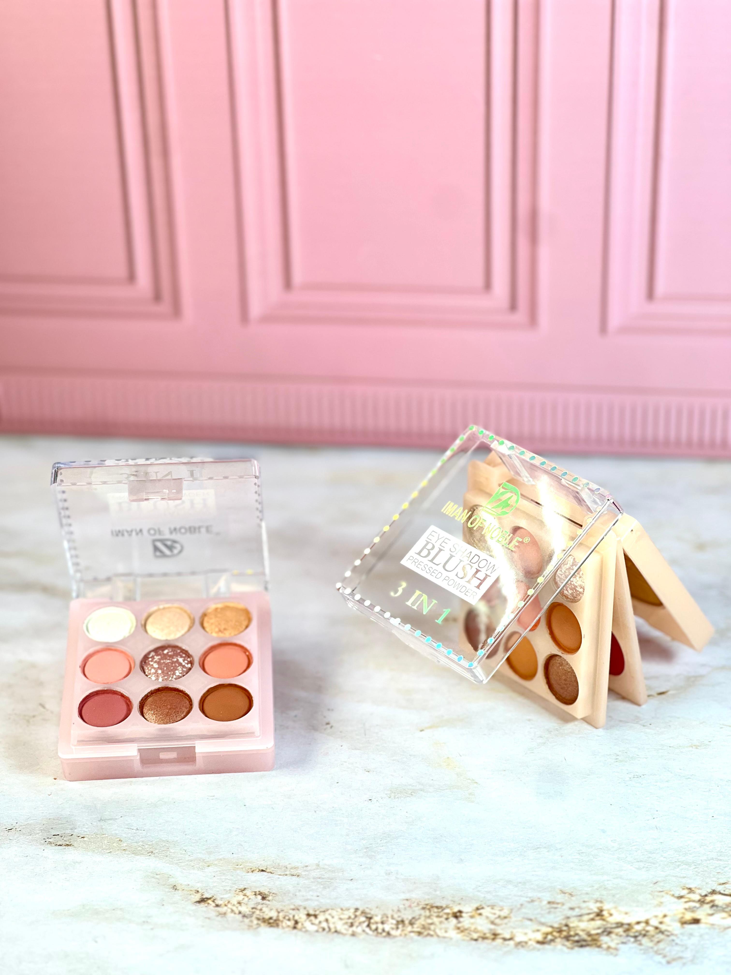 PALETA SOMBRAS, RUBOR Y POLVO X 9